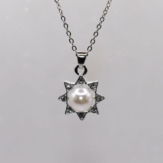 3 in 1 Pearl Moon Necklace Jewelry Set