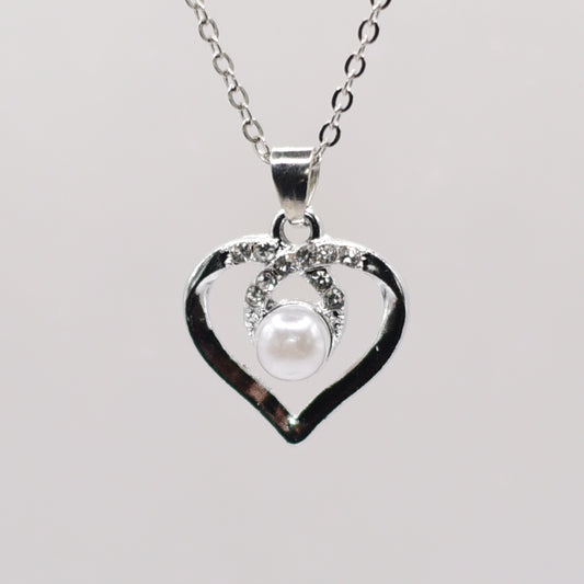 Pearl Heart Design Jewelry Set