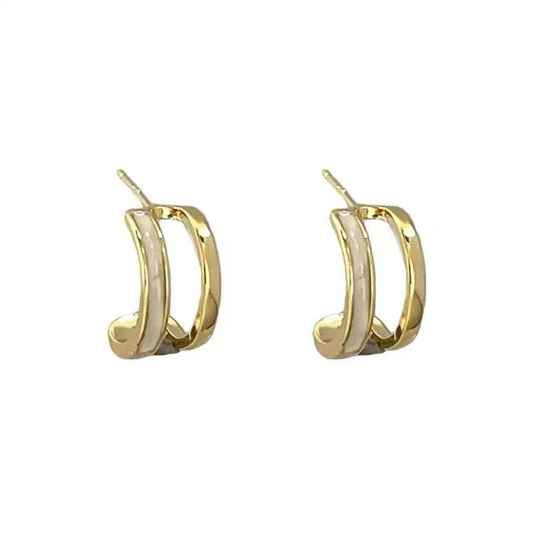 Irregular-Golden-U-shaped-Earrings5