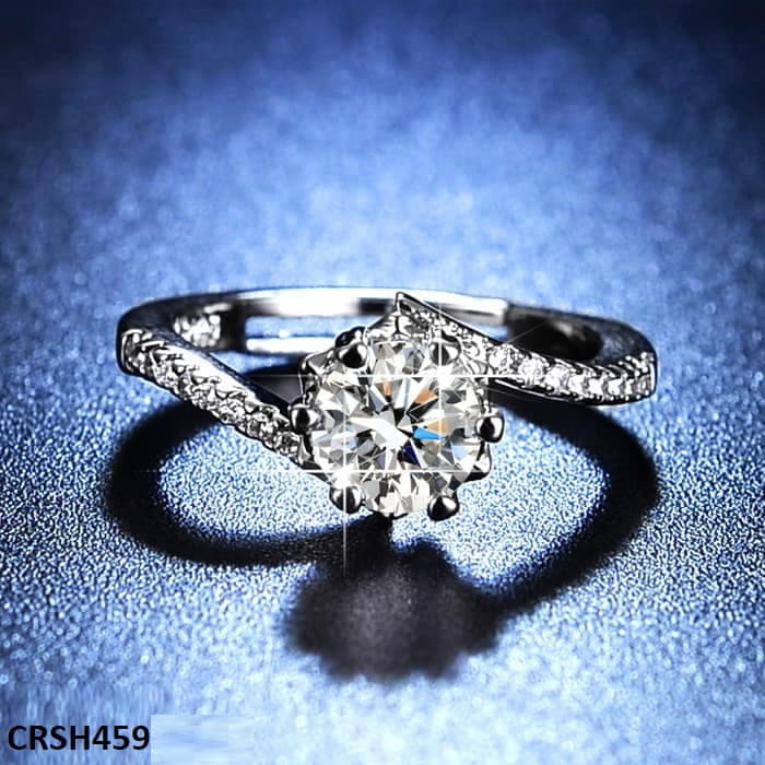 Moissanite Ring VVS1 Lab Diamond Adjustable Ring