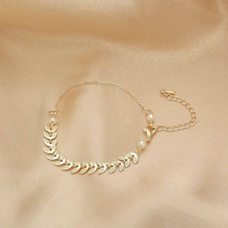 Simple Temperament Wheat Pearl Bracelet54